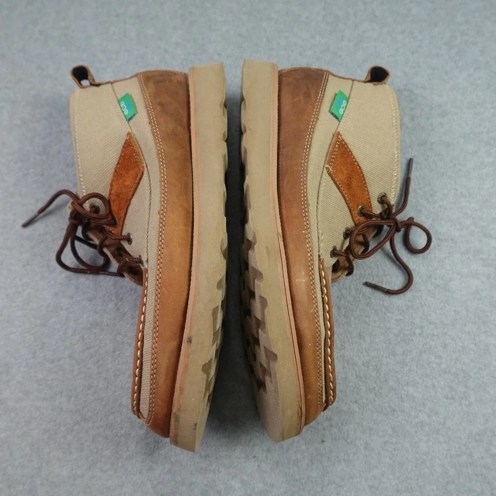 Twisted X Boots Mens 9.5 Tan Brown Casual Driving Moc Chukka EcoTWX